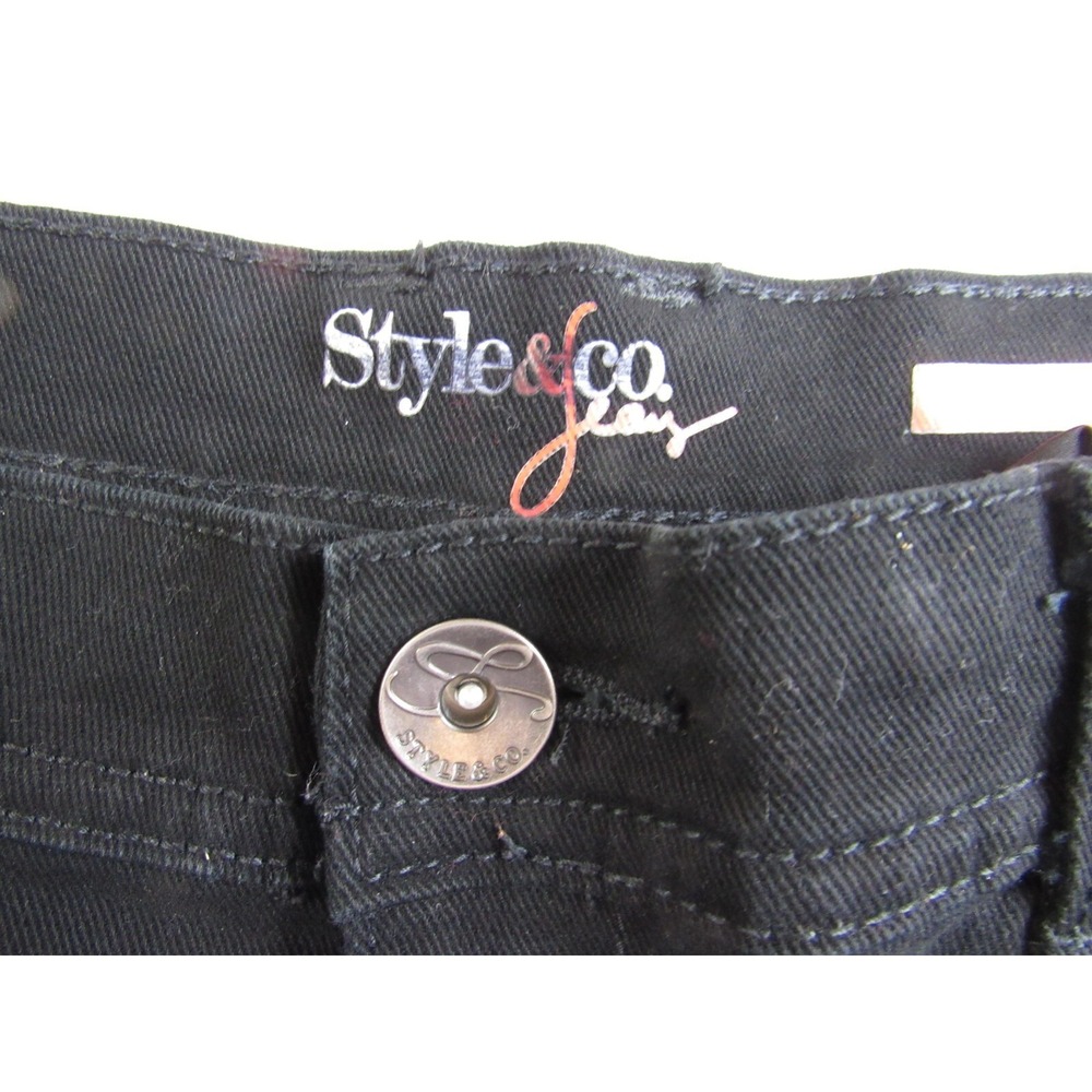 Style & Co Jeans Natural Fit Straight Leg Black Women's Size 8S - Picture 7 of 7